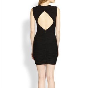 NEW BCBGMAXAZRIA BLACK EDESA SHIRRED